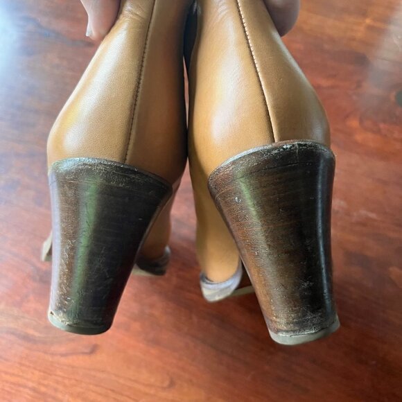 Acne Studios Star Bootie Camel Colored Leather Boots- Size 37 (US 7) - Picture 3 of 11